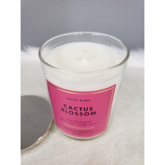 NEW‎ WHITE BARN (CACTUS BLOSSOM) Bath & Body Works Single Wick Candle HTF - Picture 3 of 4